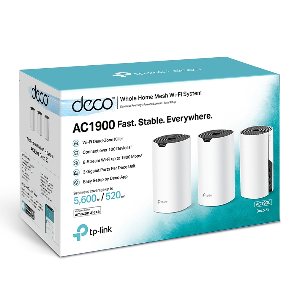 Obrázek TP-Link AC1900 Whole-Home WiFi System Deco S7(3-pack)