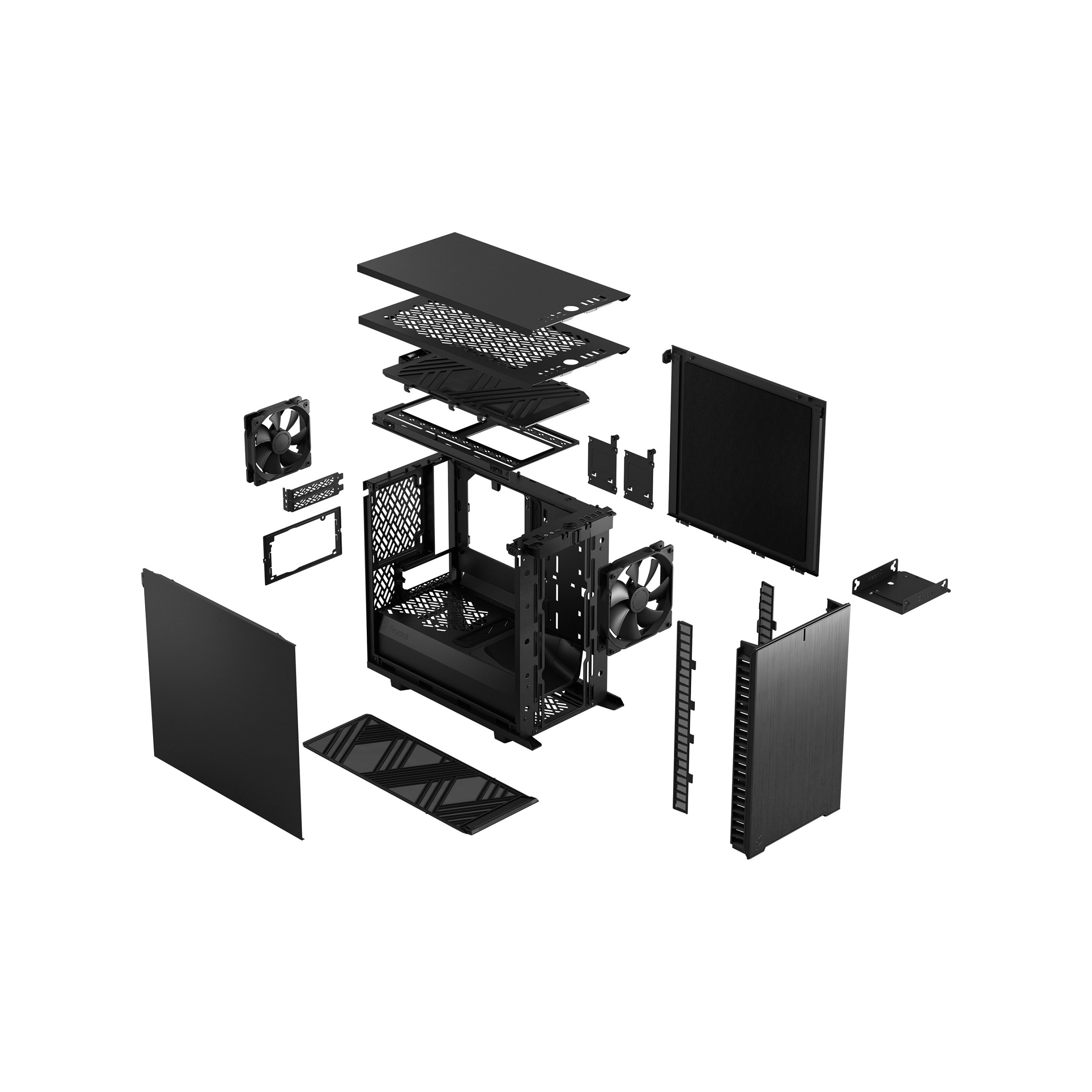 Obrázek Fractal Design Define 7 Nano Black Solid/Mini ITX/Černá