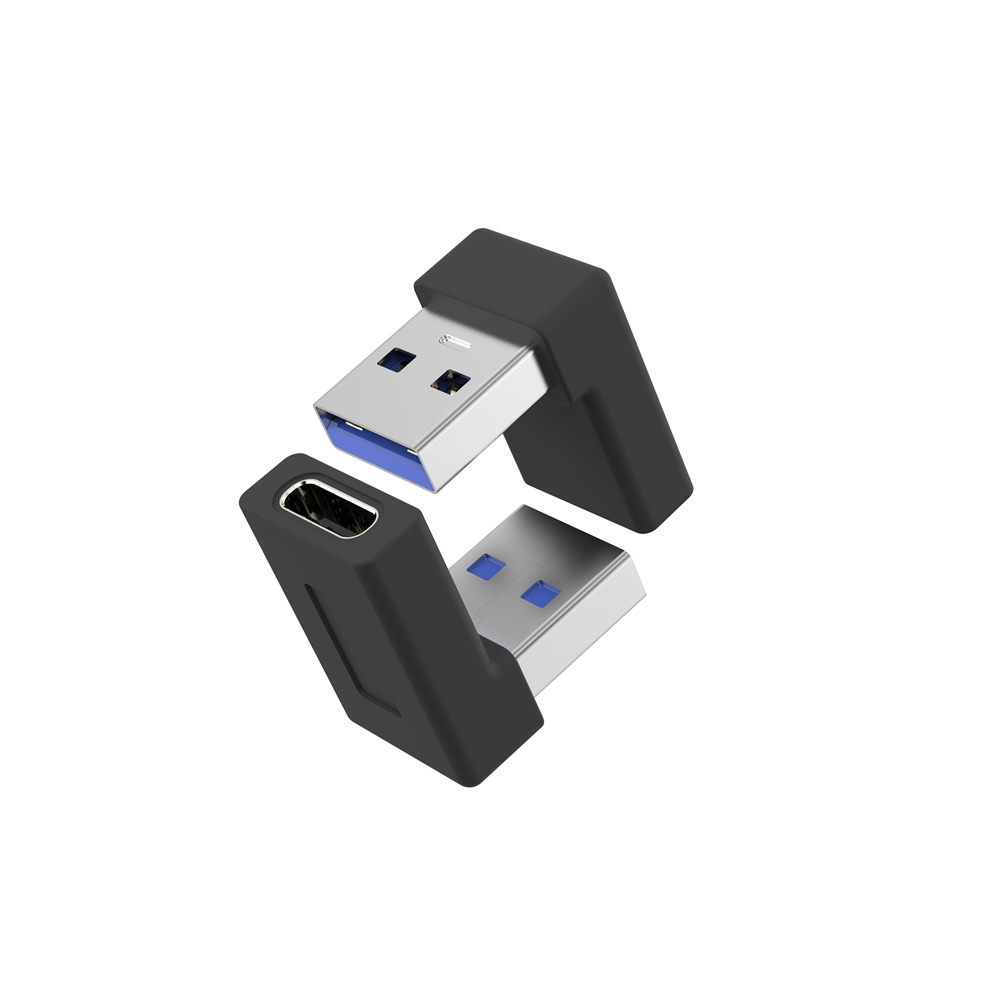 Obrázek PremiumCord redukce USB-C - USB 3.0 Male, zahnutá2