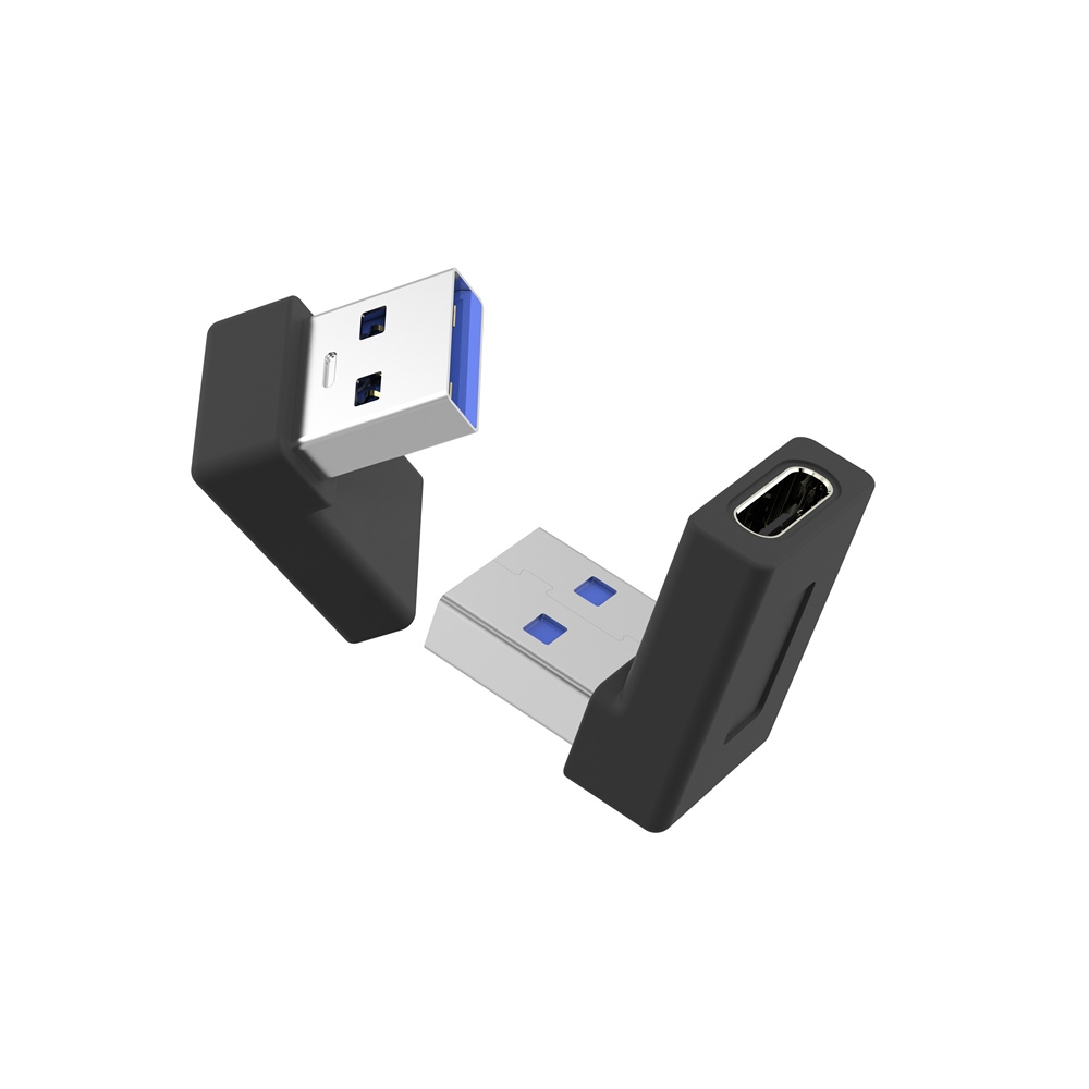 Obrázek PremiumCord redukce USB-C - USB 3.0 Male, zahnutá2