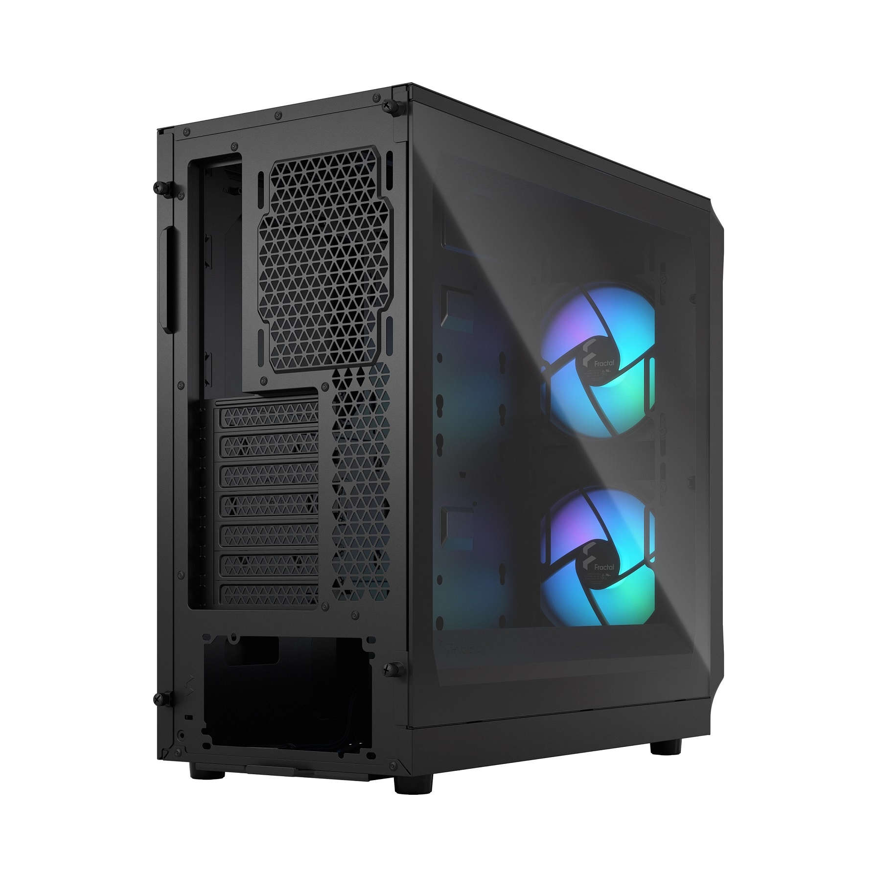 Obrázek Fractal Design Focus 2 RGB Black TG Clear Tint/Midi Tower/Transpar./Černá