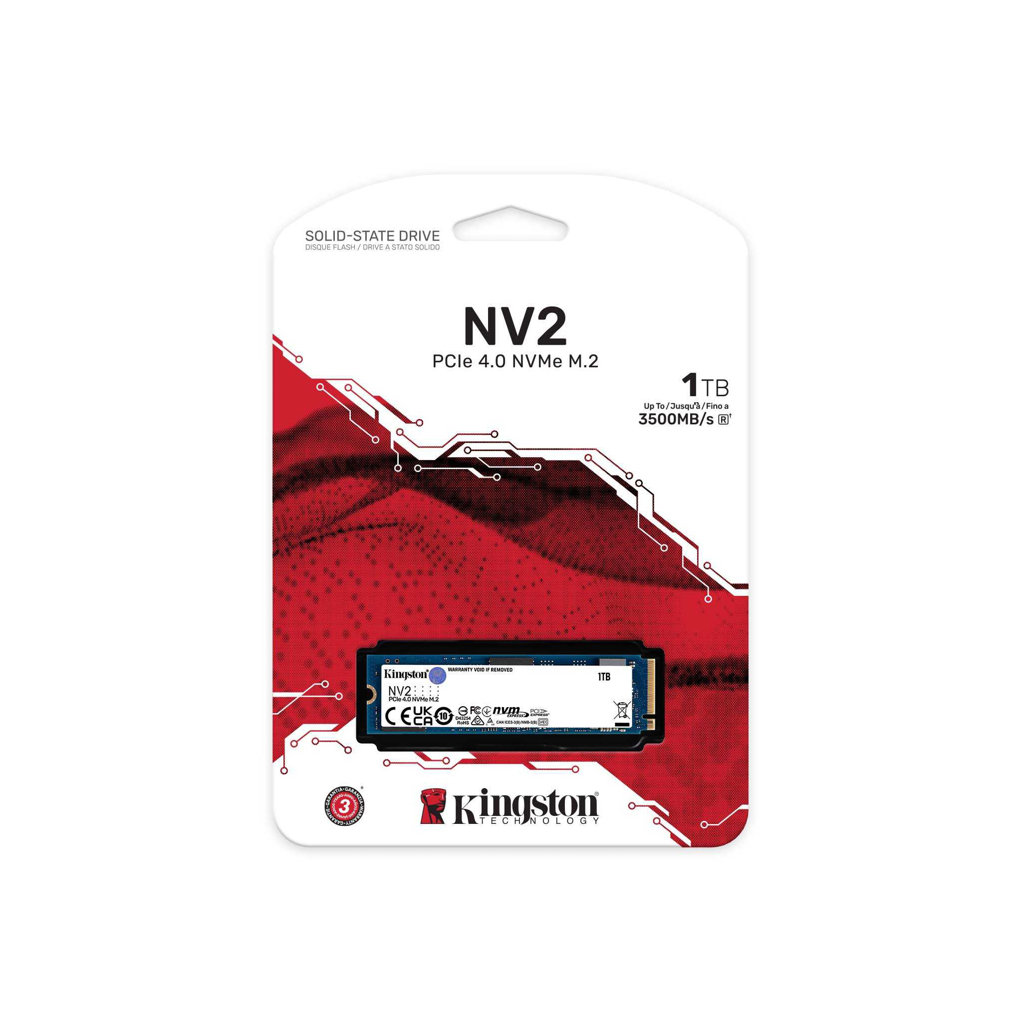 Obrázek Kingston NV2/1TB/SSD/M.2 NVMe/3R