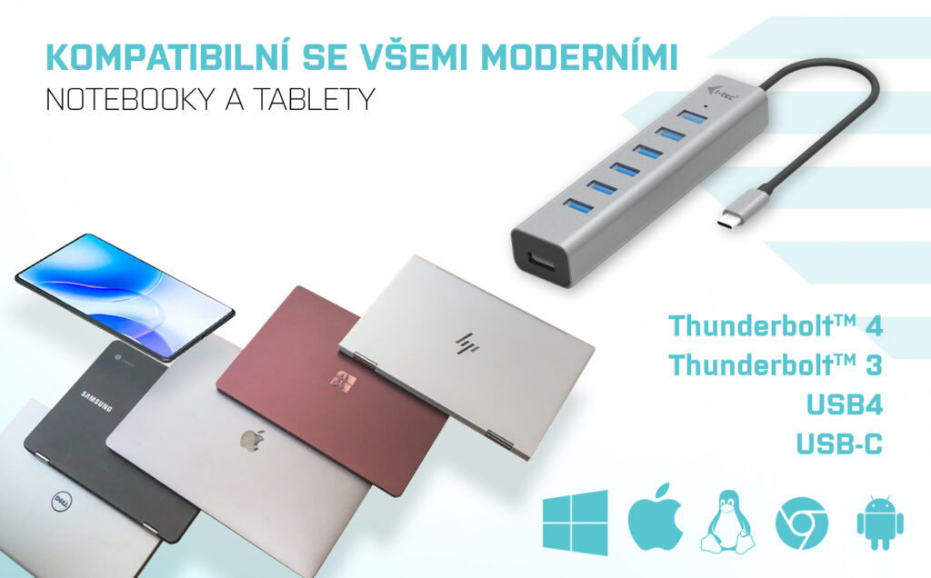 Obrázek i-tec USB-C Charging Metal HUB 7 Port