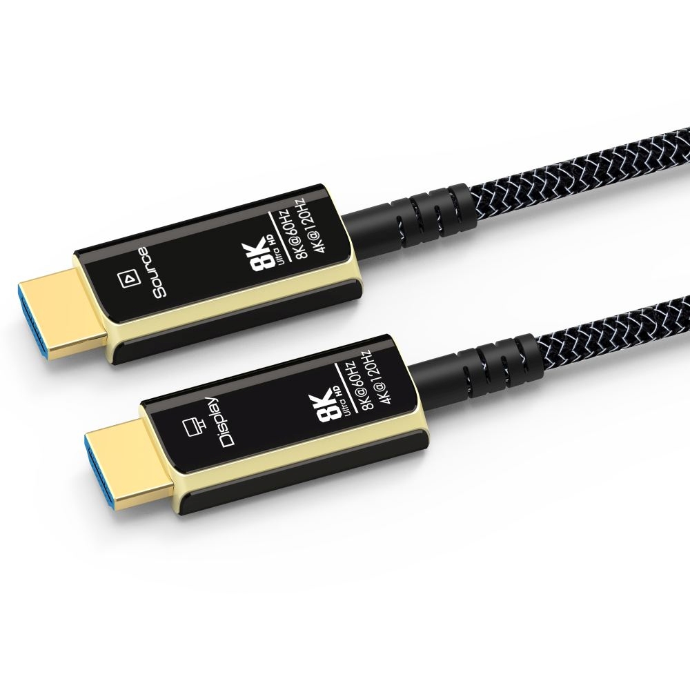 Obrázek PremiumCord Ultra High Speed HDMI 2.1 optický fiber kabel 8K@60Hz,zlacené 10m