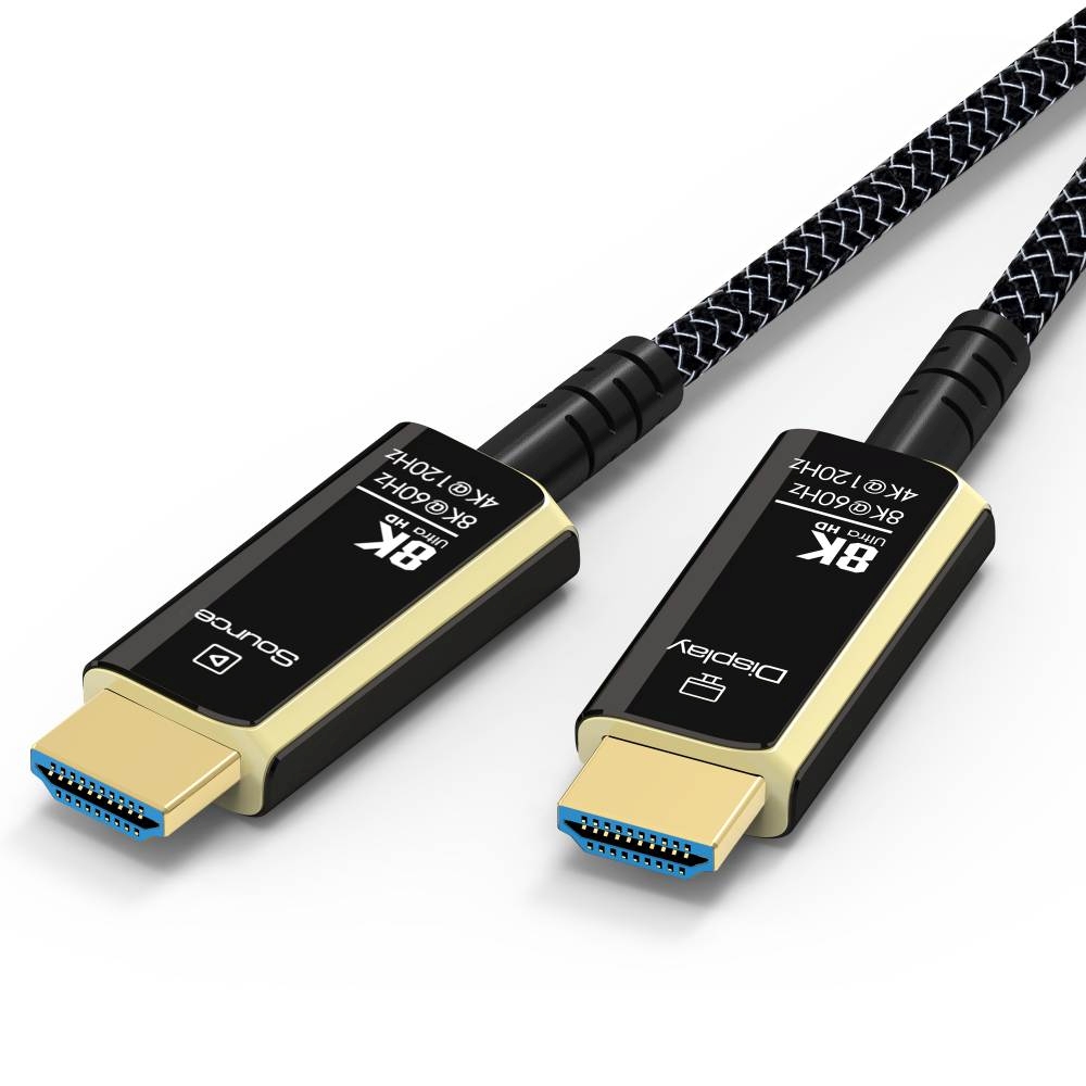 Obrázek PremiumCord Ultra High Speed HDMI 2.1 optický fiber kabel 8K@60Hz,zlacené 10m