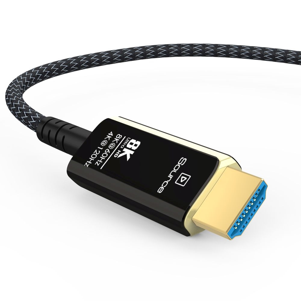 Obrázek PremiumCord Ultra High Speed HDMI 2.1 optický fiber kabel 8K@60Hz,zlacené 10m