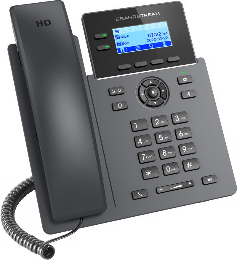 Obrázek Grandstream GRP2602G SIP telefon, 2,21" LCD podsv. displej, 4 SIP účty, 2x1Gbit port, PoE