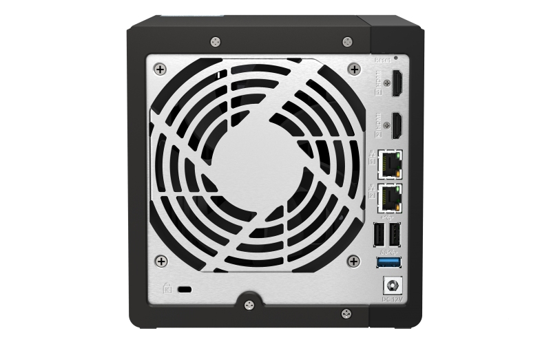 Obrázek QNAP TS-453E-8G (4core 2,6GHz, 8GB RAM, 4x SATA, 2x M.2 NVMe slot, 2x HDMI 4K, 2x 2,5GbE, 4x USB)