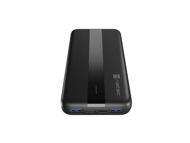 Obrázek NATEC powerbanka TREVI SLIM Q 10000 mAh 2X USB QC3.0 + 1X PD, černá