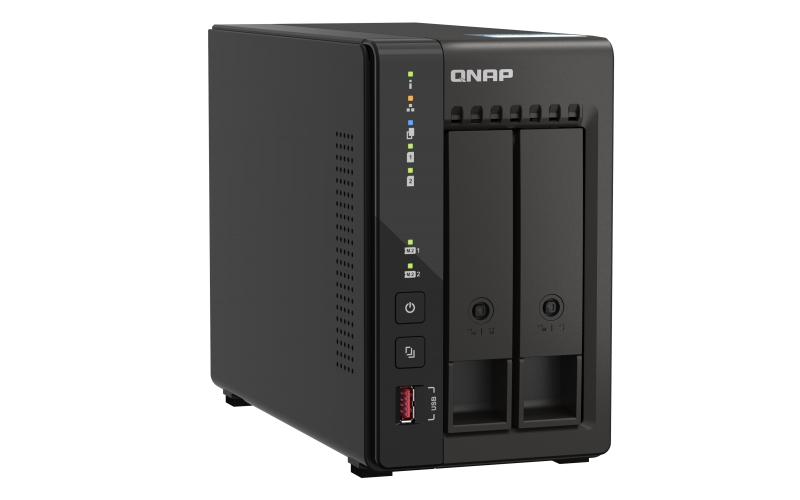 Obrázek QNAP TS-253E-8G (4core 2,6GHz, 8GB RAM, 2x SATA, 2x M.2 NVMe slot, 2x HDMI 4K, 2x 2,5GbE, 4x USB)