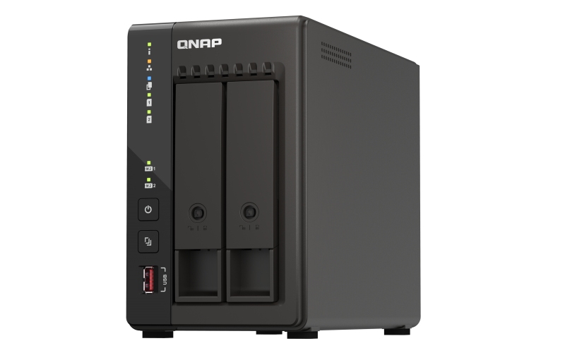 Obrázek QNAP TS-253E-8G (4core 2,6GHz, 8GB RAM, 2x SATA, 2x M.2 NVMe slot, 2x HDMI 4K, 2x 2,5GbE, 4x USB)