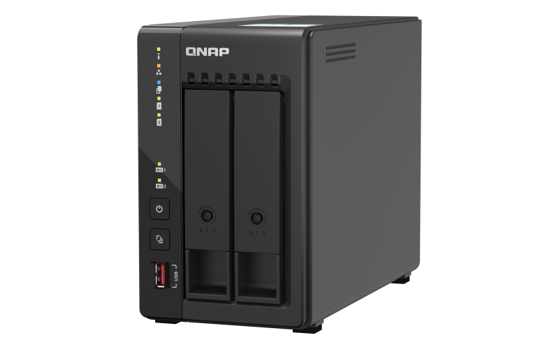 Obrázek QNAP TS-253E-8G (4core 2,6GHz, 8GB RAM, 2x SATA, 2x M.2 NVMe slot, 2x HDMI 4K, 2x 2,5GbE, 4x USB)