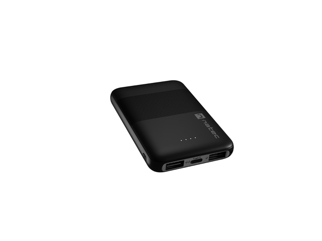 Obrázek NATEC powerbanka TREVI COMPACT 5000 mA 2X USB-A + 1X USB-C, černá