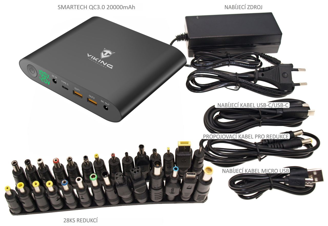 Obrázek Notebook powerbank Smartech QC3.0 20000mAh