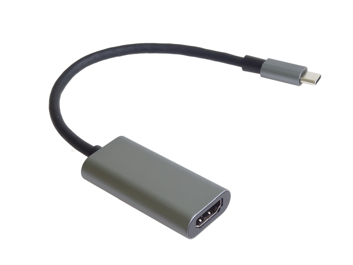 Obrázek PremiumCord Převodník USB-C na HDMI, rozlišení 4K a FULL HD 1080p, kovové pouzdro
