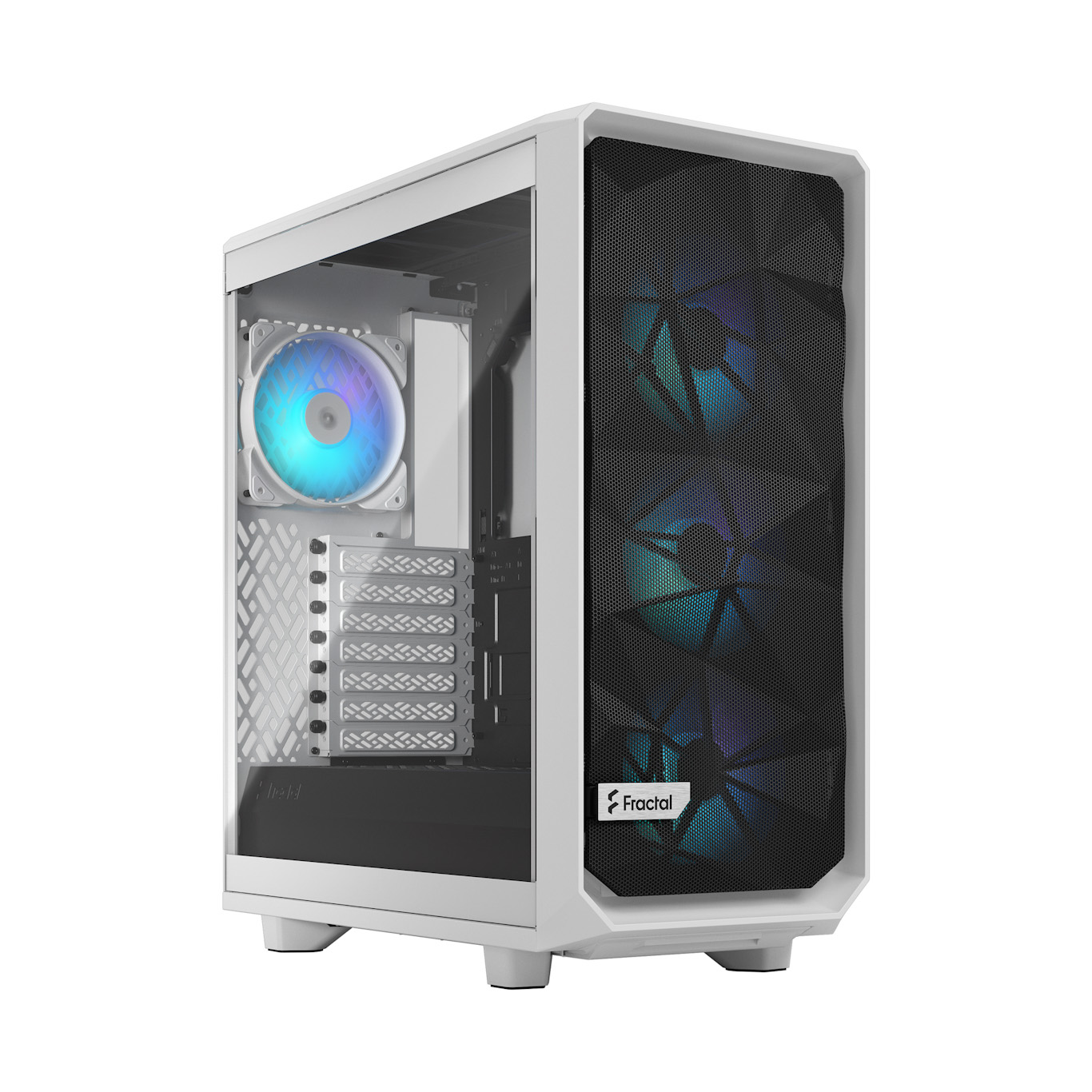 Fractal Design Meshify 2 Compact RGB White TG Clear Tint/Midi Tower/Transpar./Bílá