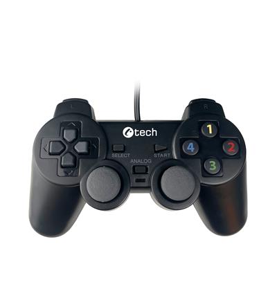 Obrázek Gamepad C-TECH Callon pro PC/PS3, 2x analog, X-input, vibrační, 1,8m kabel, USB
