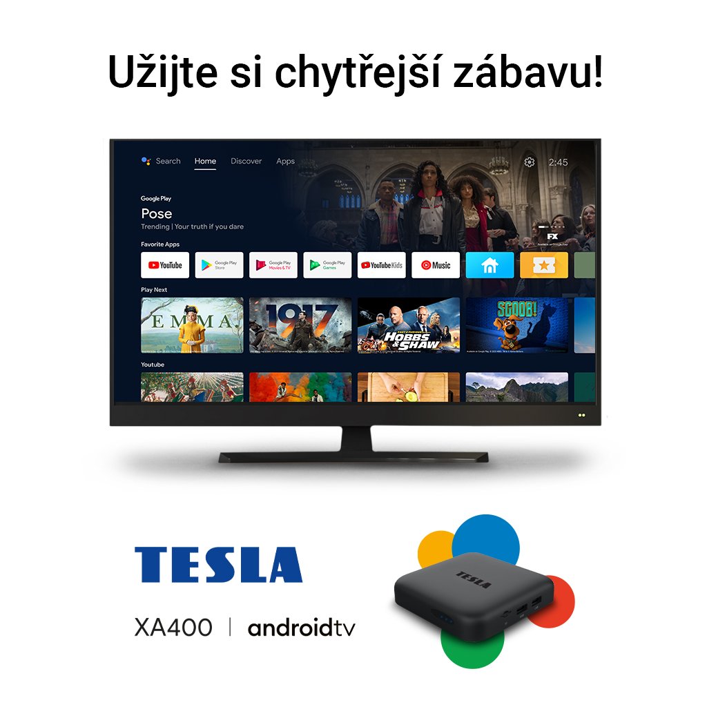 Obrázek TESLA MediaBox XA400 mul. přehrávač s Android TV