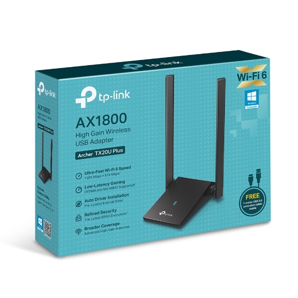 Obrázek TP-link Archer TX20U Plus High Gain Dual Band WiFi6 USB adapter