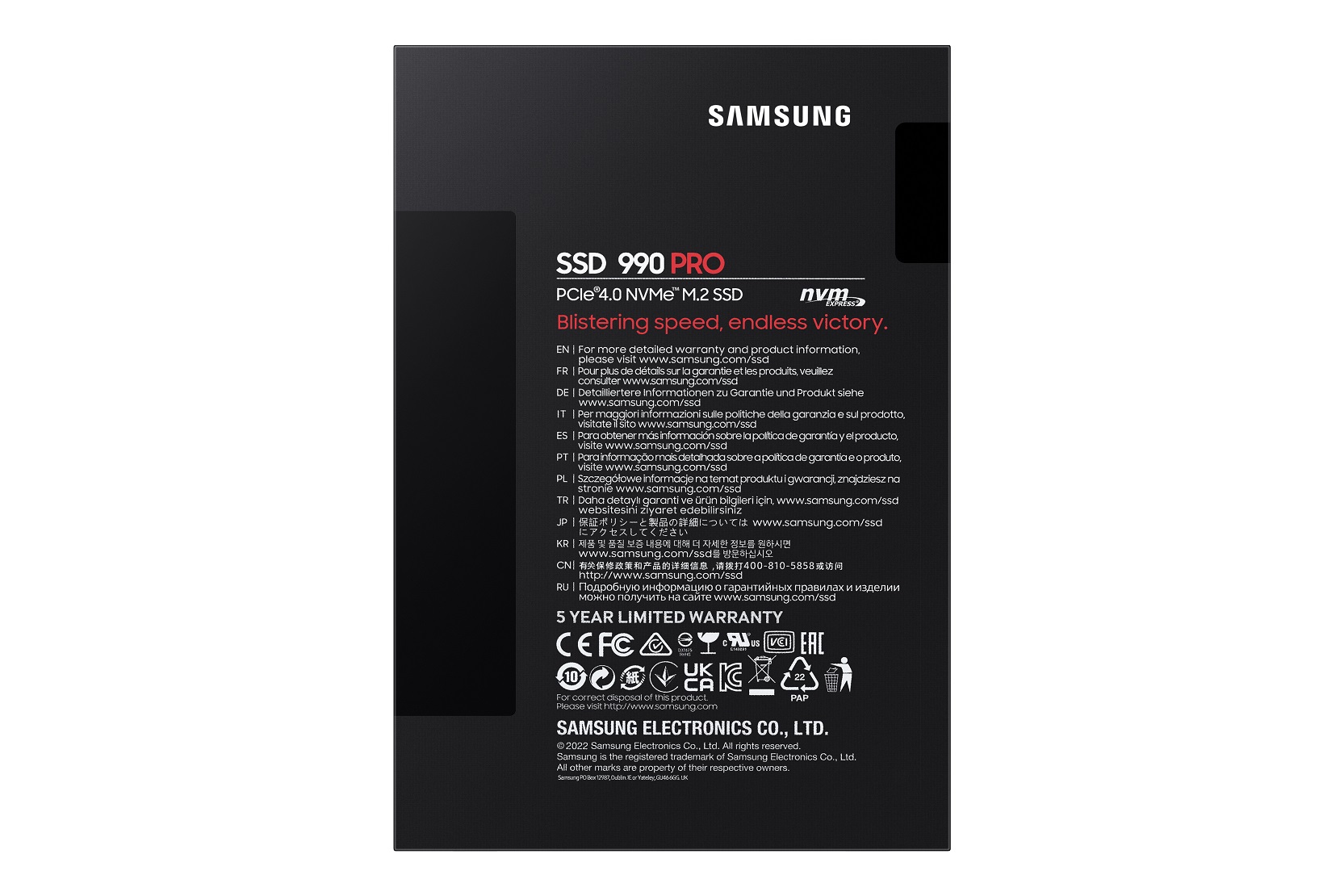 Obrázek Samsung 990 PRO/2TB/SSD/M.2 NVMe/Černá/5R