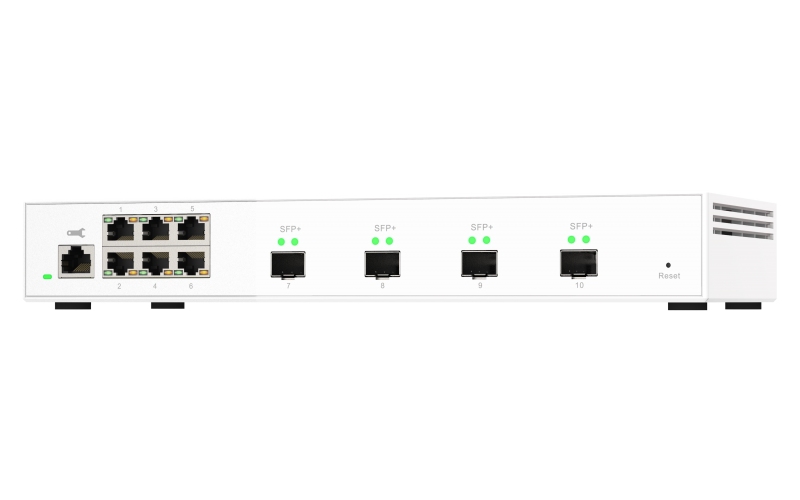 Obrázek QNAP řízený switch QSW-M2106-4S (6x 2,5GbE RJ45 a 4x 10GbE SFP+)