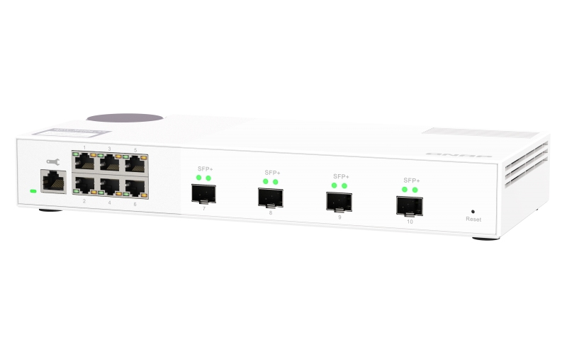 Obrázek QNAP řízený switch QSW-M2106-4S (6x 2,5GbE RJ45 a 4x 10GbE SFP+)