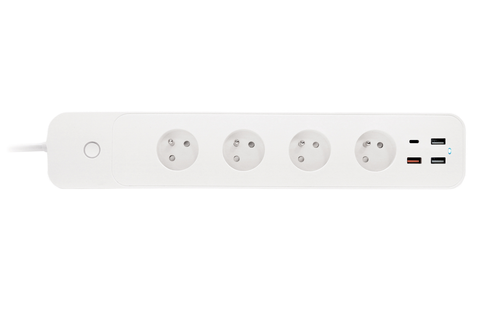 Obrázek iGET HOME Power 4 USB  - WiFi chytrá prodlužka 4x 230V + 4x USB, samostatná, měření spotřeby, 3680W