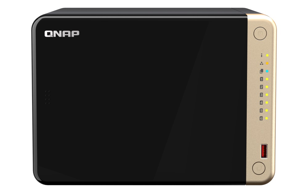 Obrázek QNAP TS-664-8G (4core 2,9GHz, 8GB RAM, 6xSATA, 2x M.2 NVMe slot, 1xPCIe, 1xHDMI 4K, 2x2,5GbE, 4xUSB)