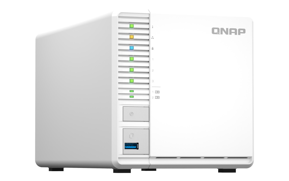 Obrázek QNAP TS-364-8G (4core 2,9GHz, 8GB RAM, 3x SATA, 2x M.2 NVMe sloty, 3x USB, 1x 2,5GbE, 1x HDMI 1.4b)