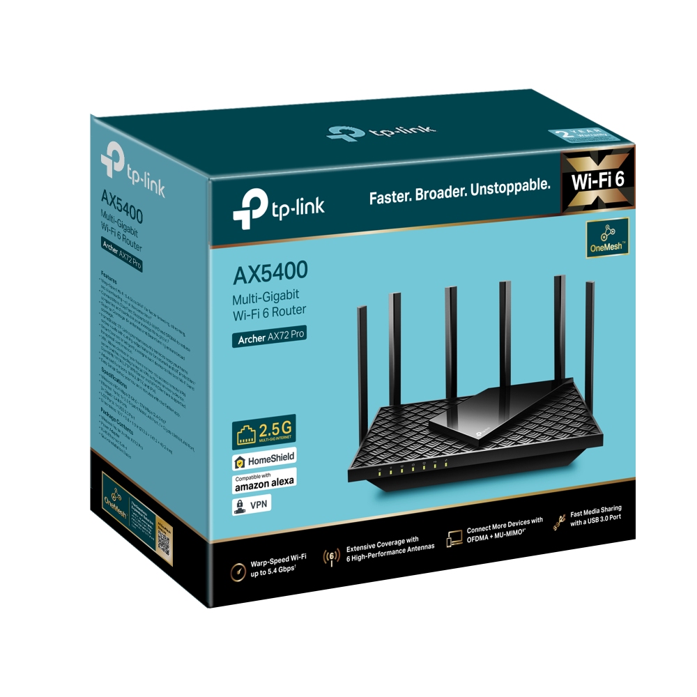 Obrázek TP-Link Archer AX72 Pro, AX5400 WiFi6 router