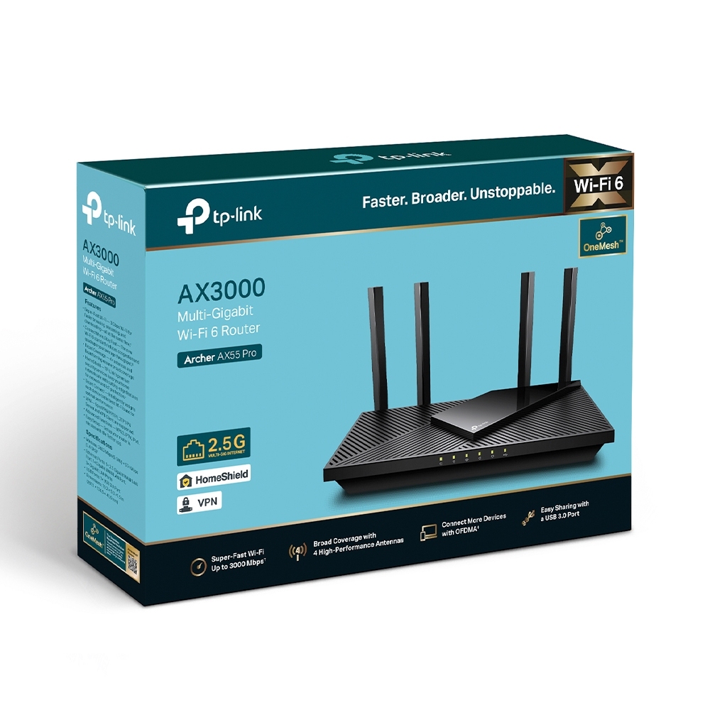Obrázek TP-Link Archer AX55 Pro, AX3000 WiFi6 router