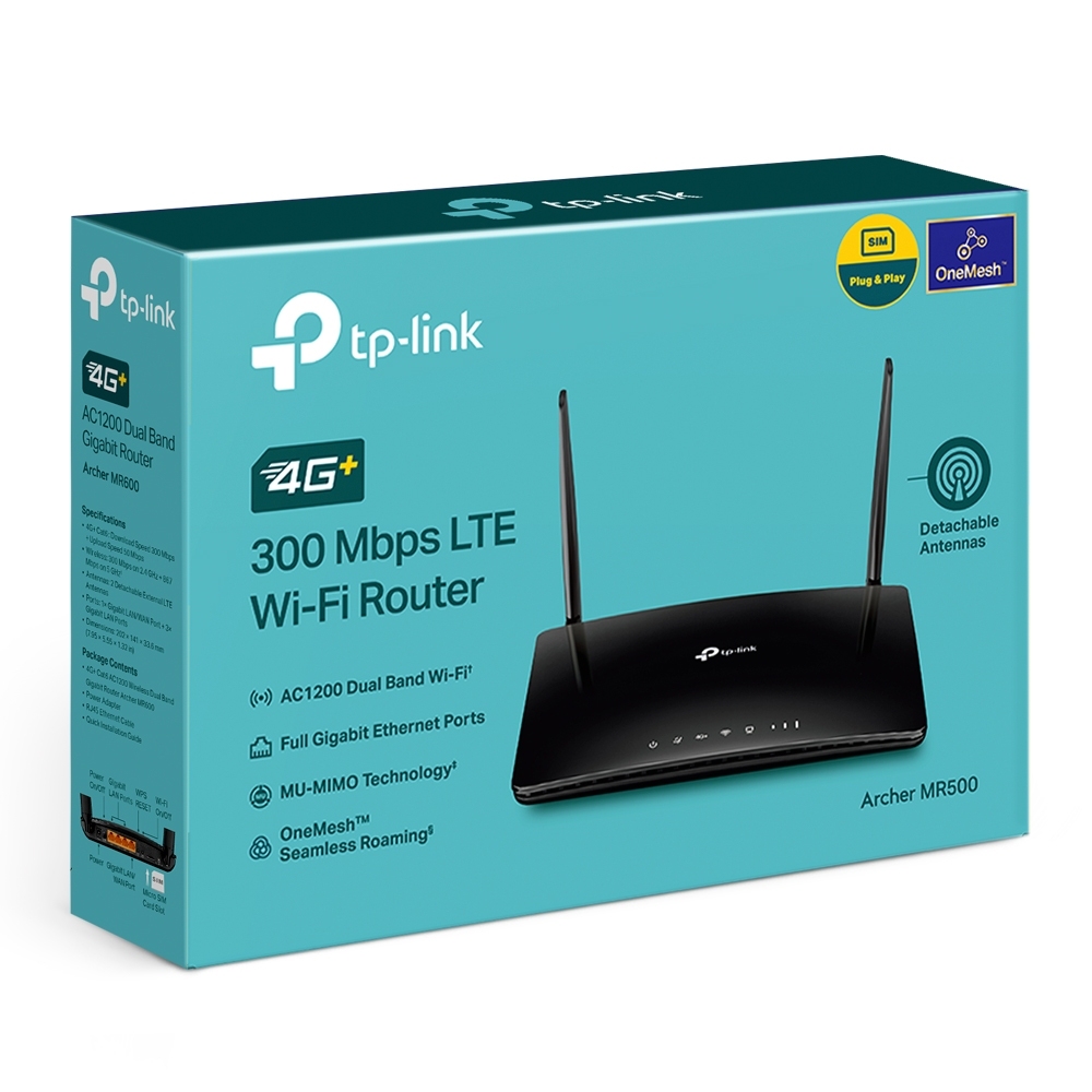 Obrázek TP-Link Archer MR500 4G LTE Cat6 AC1200 Gb Router