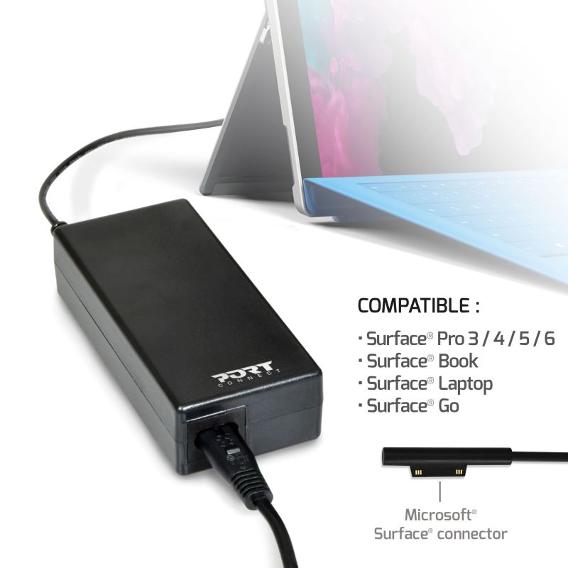 Obrázek PORT CONNECT MICROSOFT® SURFACE napájecí adaptér k notebooku 60W