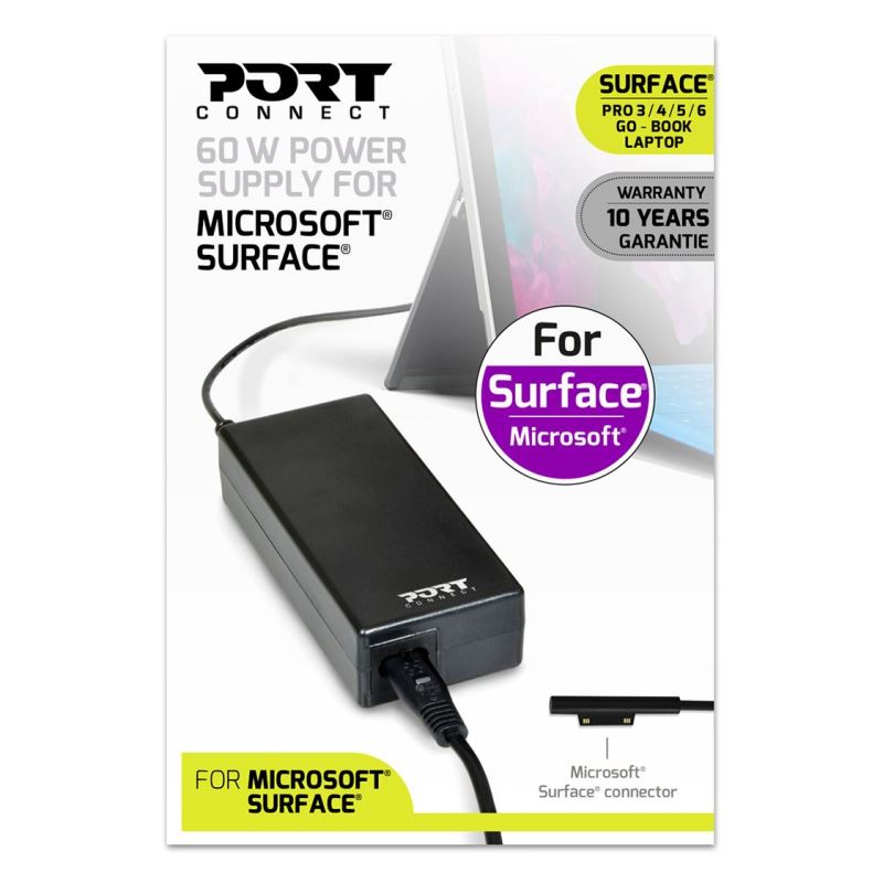 Obrázek PORT CONNECT MICROSOFT® SURFACE napájecí adaptér k notebooku 60W