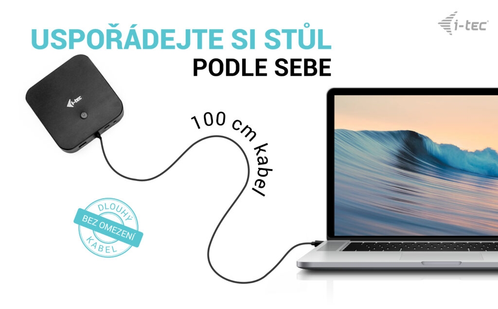 Obrázek i-tec USB-C HDMI + Dual DP Docking Station, Power Delivery 100W + zdroj 112W