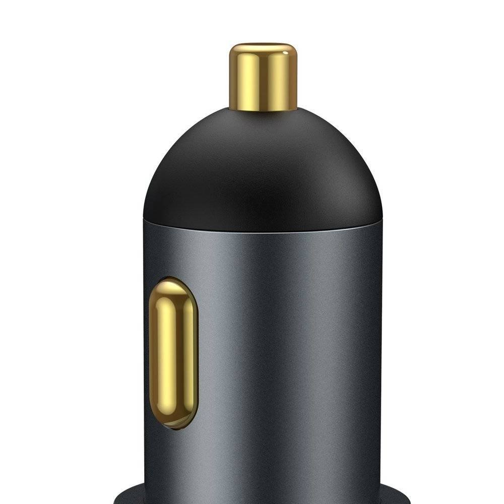 Obrázek Baseus CCBT-D0G Share Together Car Charger with Cigarette Lighter Port 2x USB, 120W Grey