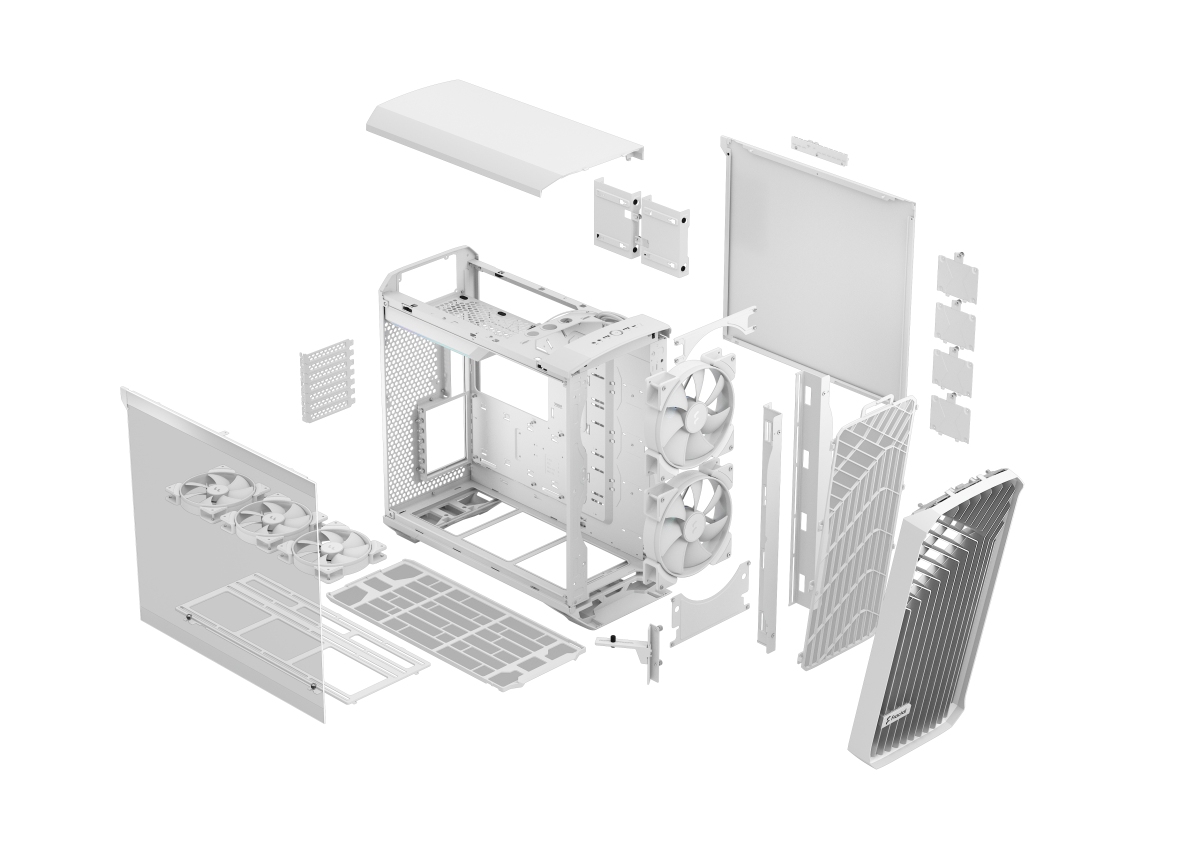 Obrázek Fractal Design Torrent RGB White TG Clear Tint/Midi Tower/Transpar./bílá