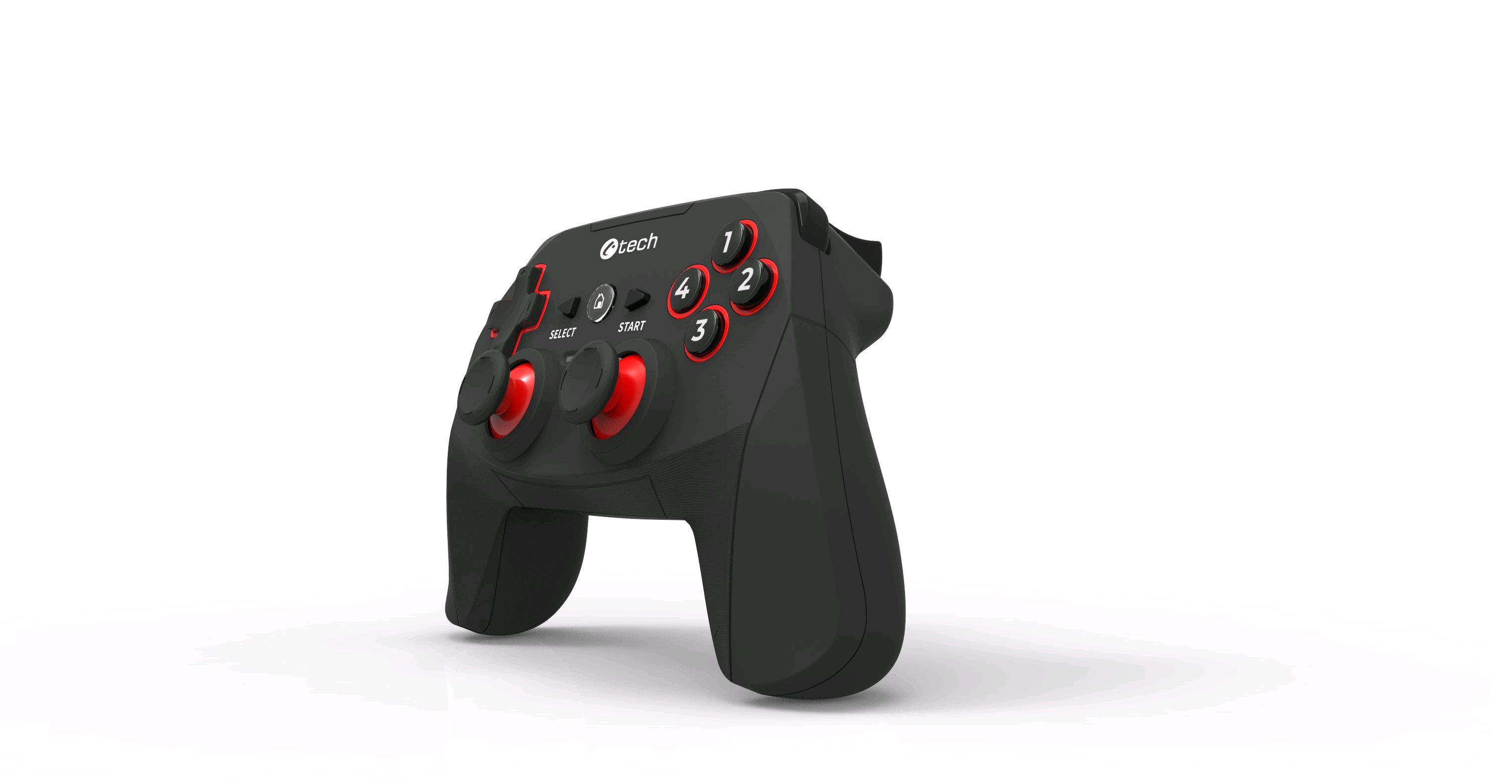 Obrázek Gamepad C-TECH Khort pro PC/PS3/Android, 2x analog, X-input, vibrační, bezdrátový, USB