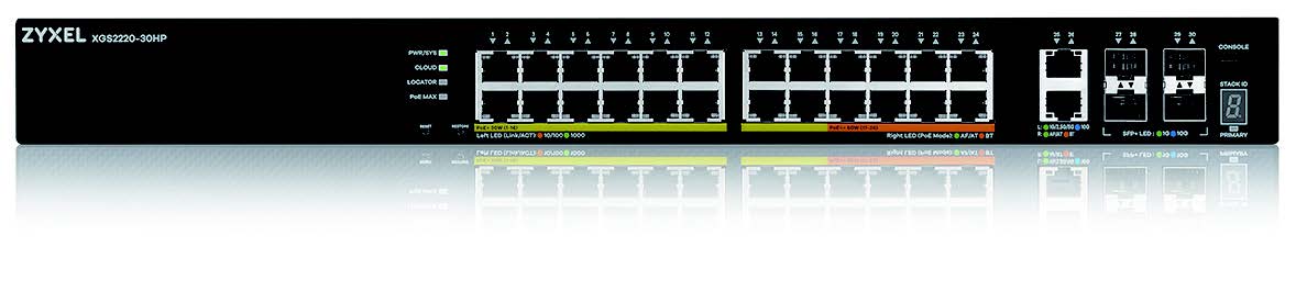 ZYXEL XGS2220-30HP, 30port, 400W PoE, 1Y Nebula FlexPro