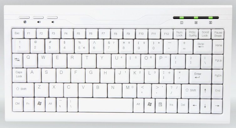 Obrázek AMEI Keyboard AM-K2001W CZECH Slim Mini Multimedia