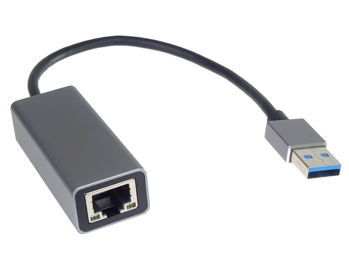 Obrázek PremiumCord adaptér USB3.0 -> LAN RJ45 ETHERNET 10/100/1000 MBIT Aluminium