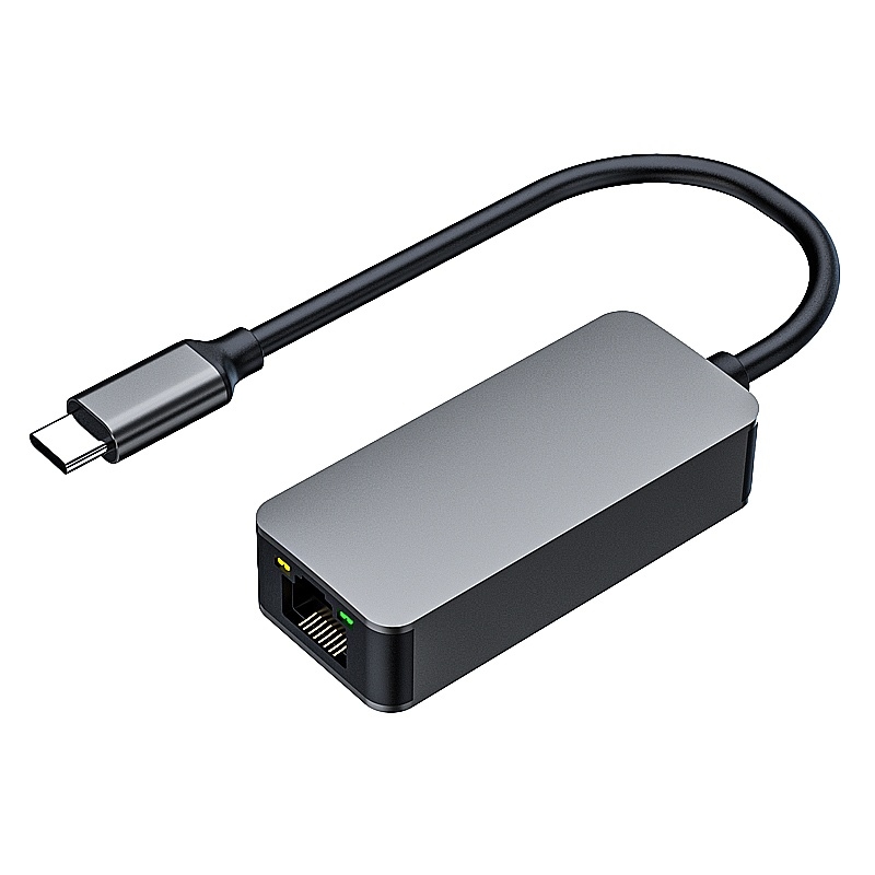 Obrázek PremiumCord adaptér USB-C -> LAN RJ45 ETHERNET 2,5G/1000 MBIT Aluminium