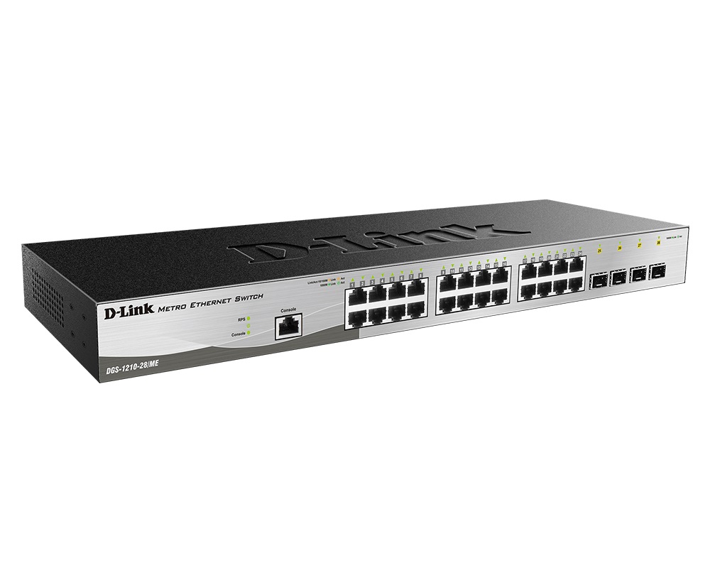 Obrázek D-Link DGS-1210-28/ME/E 24x 1G + 4x 1G SFP Metro Ethernet Managed Switch