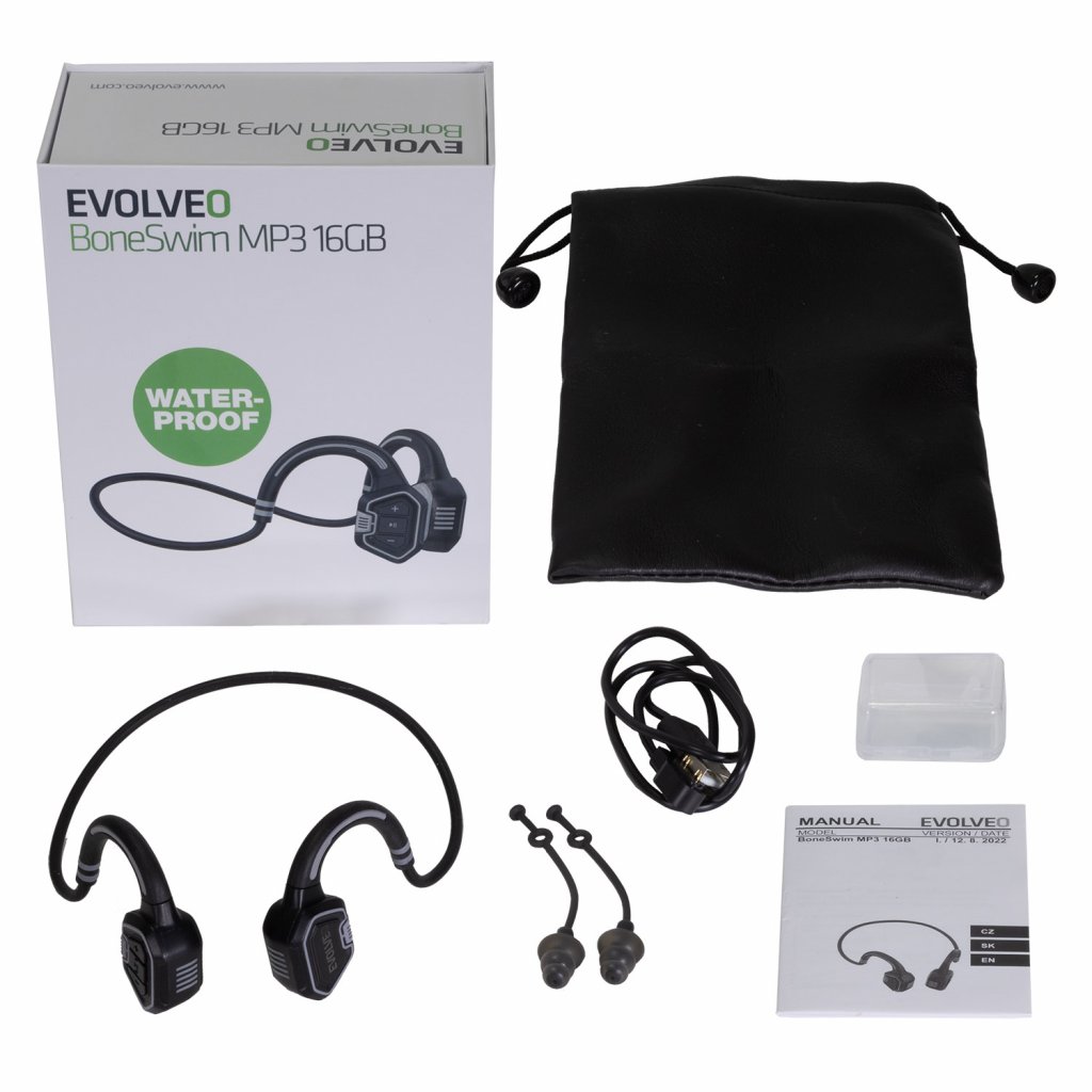Obrázek EVOLVEO BoneSwim MP3 16GB, bezdrátová sluchátka