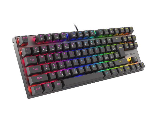 Obrázek Genesis herní mechanická klávesnice THOR 303/TKL/RGB/Outemu Red/Drátová USB/CZ/SK layout/Černá