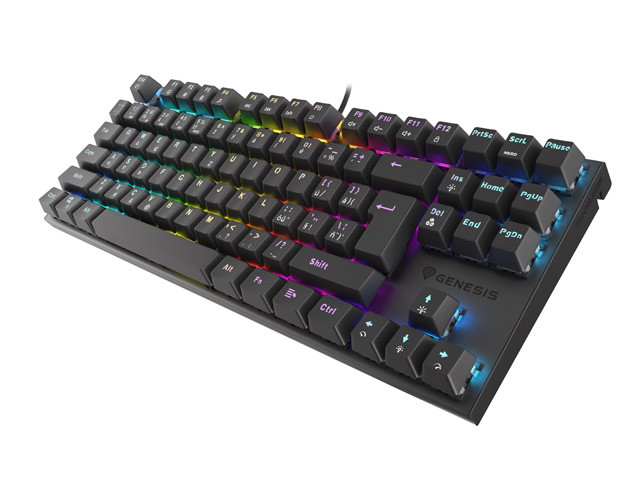 Obrázek Genesis herní mechanická klávesnice THOR 303/TKL/RGB/Outemu Red/Drátová USB/CZ/SK layout/Černá