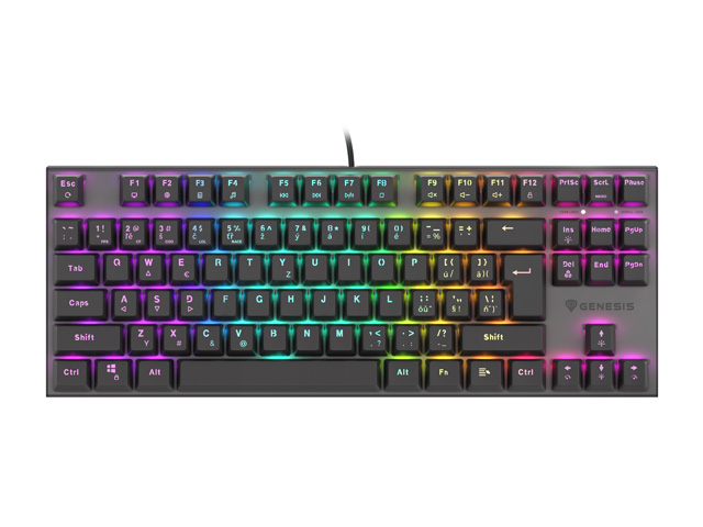 Obrázek Genesis herní mechanická klávesnice THOR 303/TKL/RGB/Outemu Red/Drátová USB/CZ-SK layout/Černá