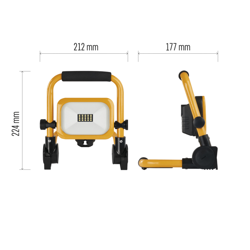 Obrázek EMOS PŘENOSNÝ NABÍJECÍ LED REFLEKTOR ACCO 10W, 1000LM, IP54