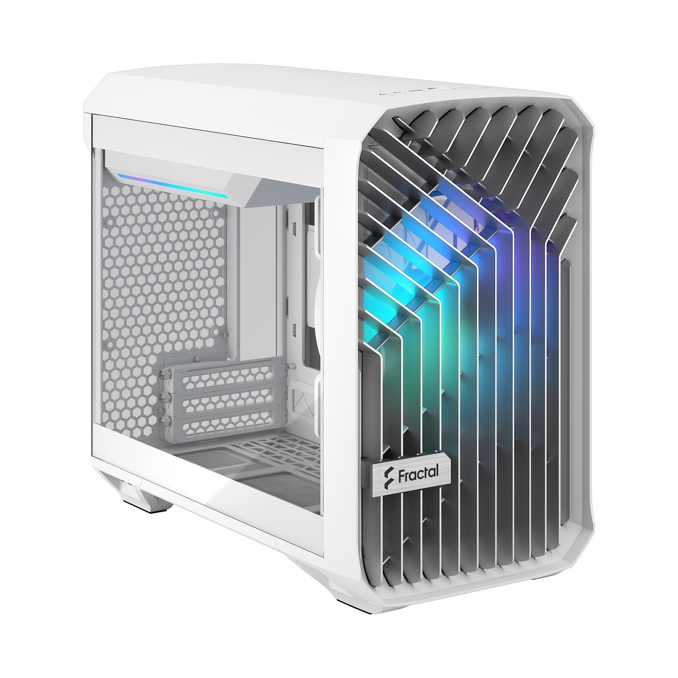 Obrázek Fractal Design Torrent Nano RGB White TG Clear Tint/Micro Tower/Transpar./Bílá