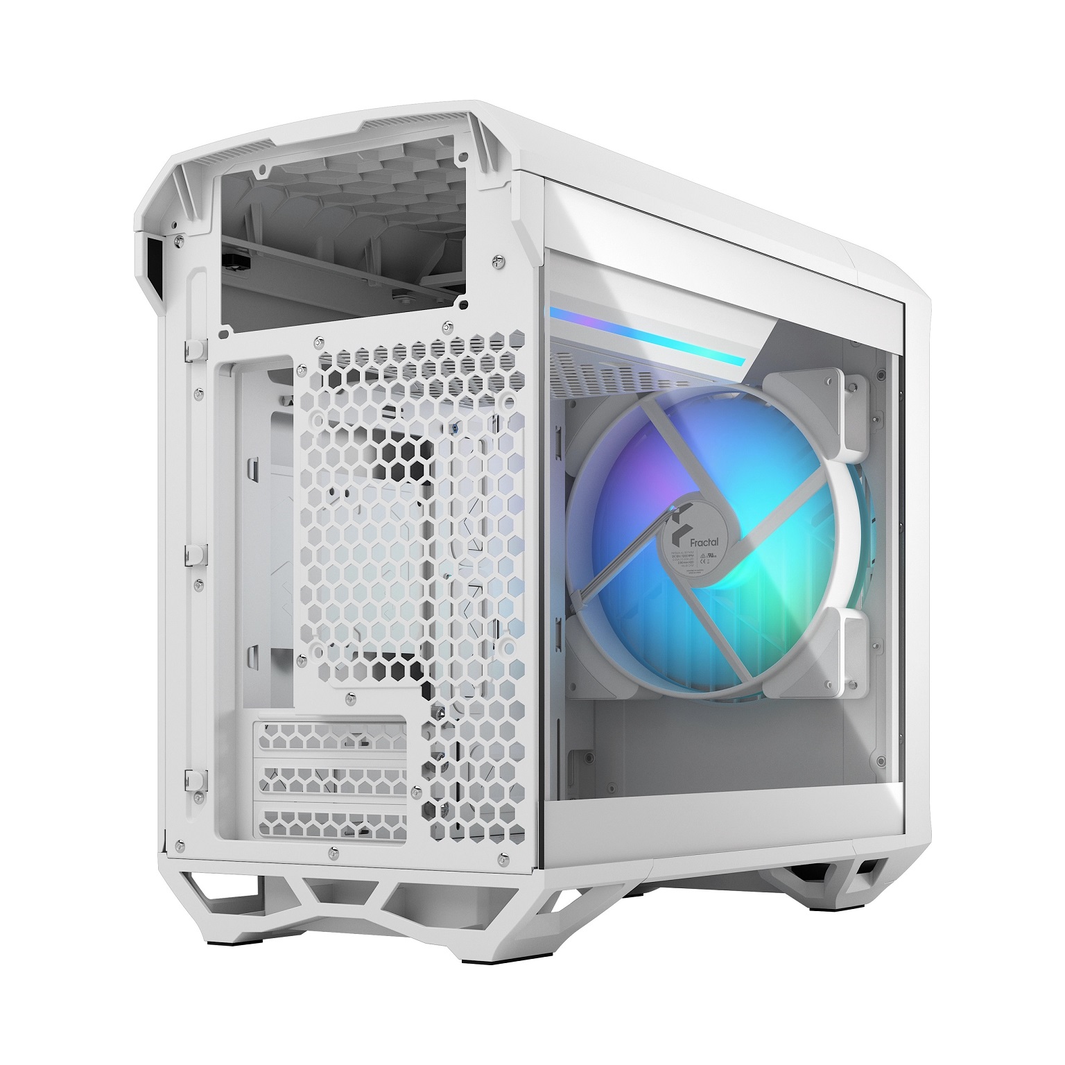 Obrázek Fractal Design Torrent Nano RGB White TG Clear Tint/Micro Tower/Transpar./Bílá